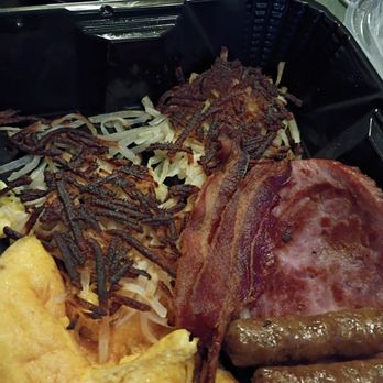 Denny's - Would you pay $60 for this b.s. ??? Burnt ! Everything is burnt ! - American Near Me - Essington, Pennsylvania Denny's - Would you pay $60 for this b.s. ??? Burnt ! Everything is burnt ! - American Near Me - Essington, Pennsylvania