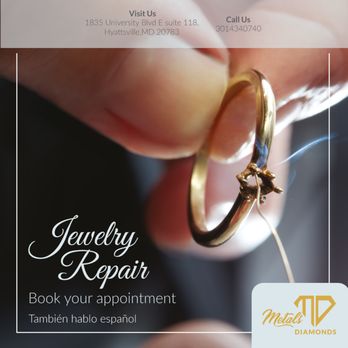 Metals & Diamonds - At our jewelry store, we pride ourselves on providing the highest quality repair services. - Jewelry Near Me - Hyattsville, Maryland Metals & Diamonds - At our jewelry store, we pride ourselves on providing the highest quality repair services. - Jewelry Near Me - Hyattsville, Maryland