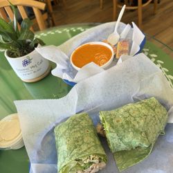 Nature’s Way Cafe - Chicken Caesar Wrap & Tomato soup IG: @whatschriseating