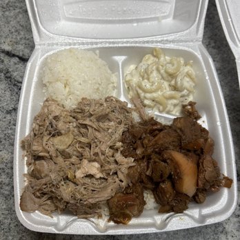 Hawaiian Bros Island Grill - Classic - Mixed Plate- luau pig and the teriyaki option - Hawaiian Near Me - Kyle, Texas Hawaiian Bros Island Grill - Classic - Mixed Plate- luau pig and the teriyaki option - Hawaiian Near Me - Kyle, Texas