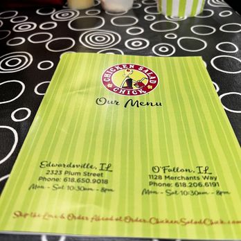 Chicken Salad Chick - Front of menu - Southern Near Me - O'Fallon, Illinois