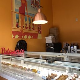 a display of pastries in a bakery a display of pastries in a bakery