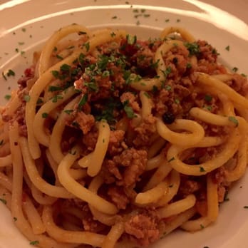 Trattoria 4 Leoni - Pici with Meat Sauce - Italian Near Me - Florence, FI Trattoria 4 Leoni - Pici with Meat Sauce - Italian Near Me - Florence, FI