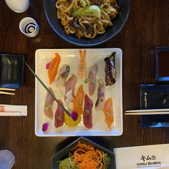 Kimu Sushi - Udon, 12 pc combo, salad - Sushi Bars Near Me - Long Beach, California