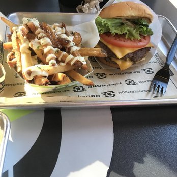 BurgerFi - Dbl cheese burger and parm & aioli  fries!!! Yes please - Burgers Near Me - Northville, Michigan