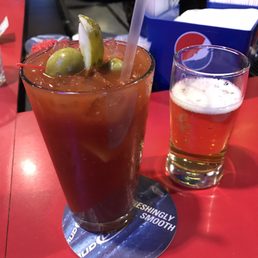 Stiff bloody, homemade & served w/ a shnit! Go WI!