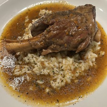 Osteria - Lamb shank with risotto - Italian Near Me - Greensboro, North Carolina Osteria - Lamb shank with risotto - Italian Near Me - Greensboro, North Carolina