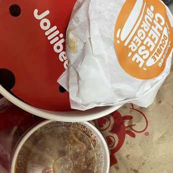Jollibee - Cheeseburger, spaghetti, french fries, bucket of six piece spicy chicken. - Fast Food Near Me - Panorama City, California