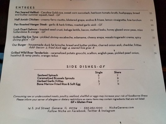Menu photo 4 Niche Restaurant Geneva, IL