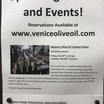 Venice Olive Oil - Upcoming classes and events https://veniceoliveoil.com - Olive Oil Near Me - Venice, Florida Venice Olive Oil - Upcoming classes and events https://veniceoliveoil.com - Olive Oil Near Me - Venice, Florida