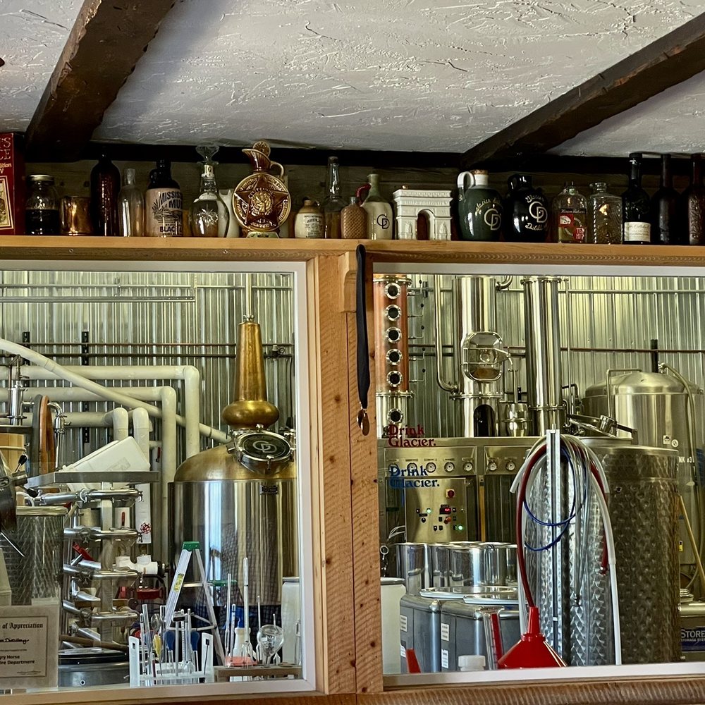 Glacier Distilling Company - Wide view of the distilling area - Beer, Wine & Spirits Near Me - Coram, Montana
