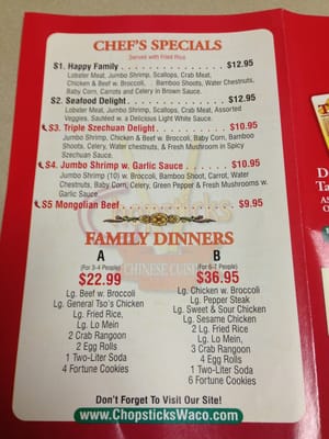 Menu photo 4 Chopsticks Bellmead, TX Menu photo 4 Chopsticks Bellmead, TX