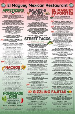 Menu photo 4 El Maguey Mexican Restaurant Bowling Green, KY