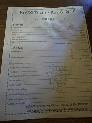 Menu photo 2 The Bottom Line Clinton, MD