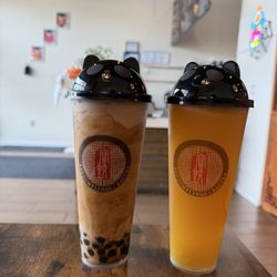 Brown sugar milk tea and fruit tea
