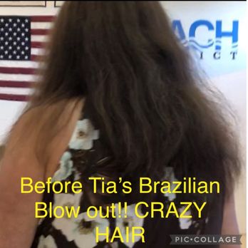 Sage Hair Studio - Before Brazilian Blow out. Crazy unruly hair!! - Hair Salons Near Me - Virginia Beach, Virginia