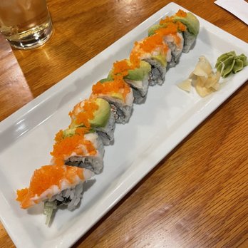 Kanpai Sushi - Oishi roll (with tobiko added on top) - Sushi Bars Near Me - Virginia Beach, Virginia