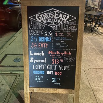 Gino’s East - Happy hour with a great beer selection!! - Pizza Near Me - Sherman Oaks, California Gino’s East - Happy hour with a great beer selection!! - Pizza Near Me - Sherman Oaks, California
