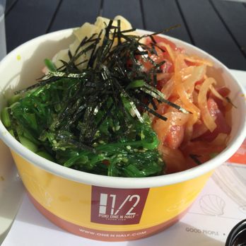 Poki One N Half - Small poke bowl with salmon, tuna, and yellowtail! - Poke Near Me - San Diego, California