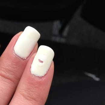 Hot Tips Nail Lounge - The other hand. The gem came off. - Nail Salons Near Me - Rockaway, New Jersey