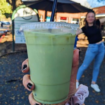Third Gen Coffee - 16oz iced matcha latte with simple syrup ($5) - Coffee & Tea Near Me - The Woodlands, Texas Third Gen Coffee - 16oz iced matcha latte with simple syrup ($5) - Coffee & Tea Near Me - The Woodlands, Texas