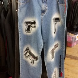 Classic JNCO jeans with airbrushed firearms!!! Classic JNCO jeans with airbrushed firearms!!!