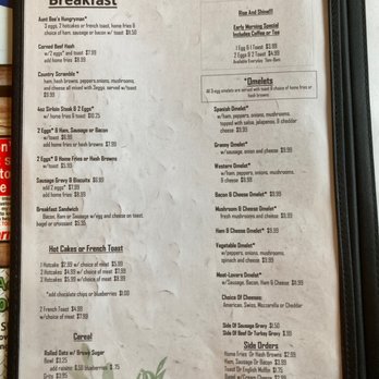 Aunt Bee's - Menu - American Near Me - Cochranton, Pennsylvania