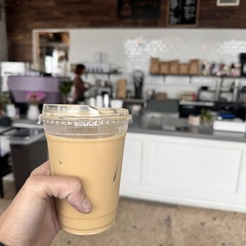 TRO Coffee - Ice Carmel latte With Oat Milk - Coffee & Tea Near Me - Glendora, California TRO Coffee - Ice Carmel latte With Oat Milk - Coffee & Tea Near Me - Glendora, California