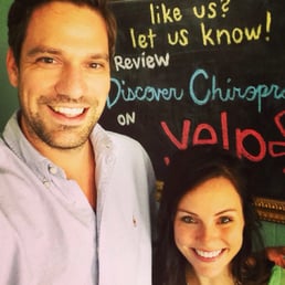 Dr. Clark and me after an awesome adjustment!