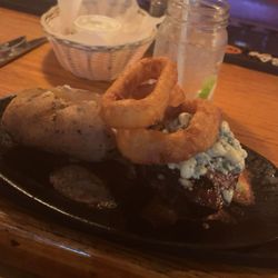 Red Wolfe Inn - Filet topped with blue cheese & a baked potato