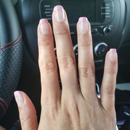 Updated regular French mani. The tech took such care with it. Updated regular French mani. The tech took such care with it.