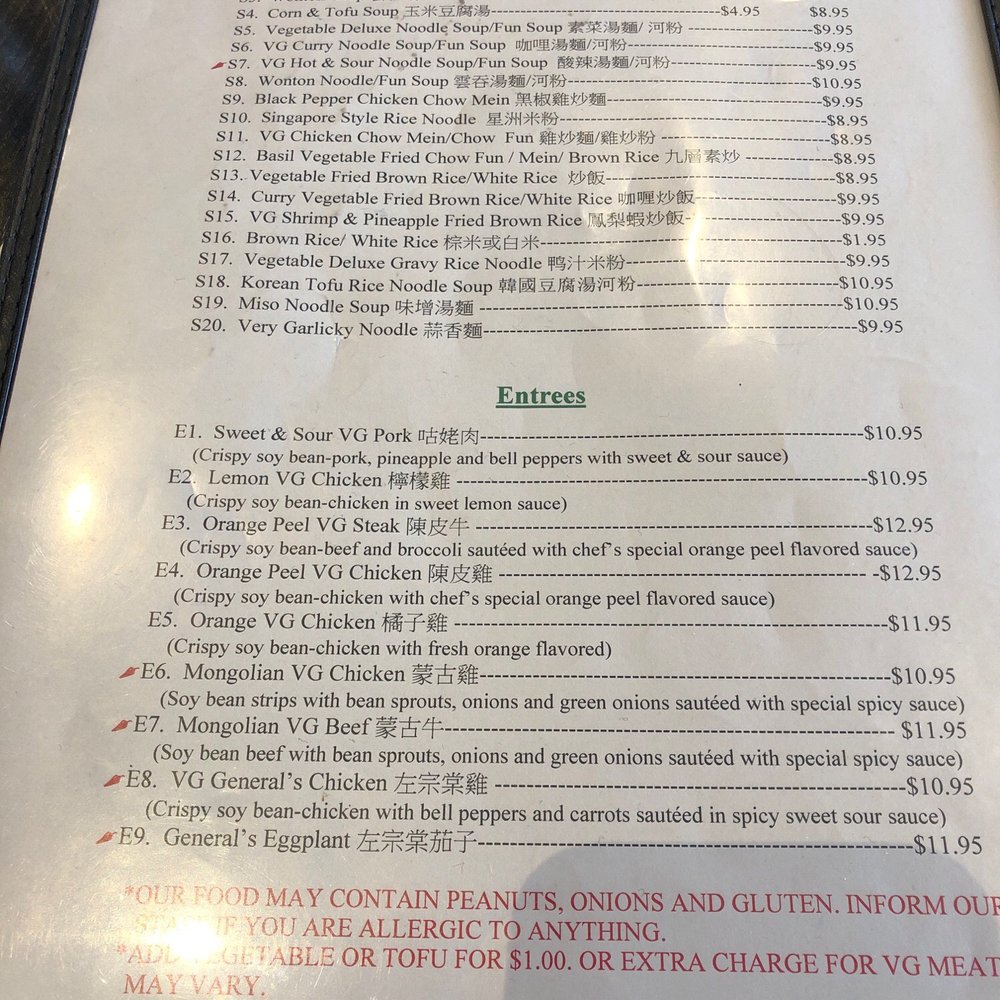 Veggie Garden - Menu - Vegan Near Me - Mountain View, California