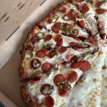 Mountain Mike's Pizza - Pepperoni pizza with sausage and jalapeño! - Pizza Near Me - Waterford, California Mountain Mike's Pizza - Pepperoni pizza with sausage and jalapeño! - Pizza Near Me - Waterford, California