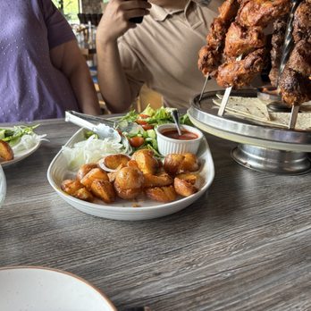 Jibek Jolu - Salad and roasted potatoes. - Russian Near Me - Glenview, Illinois Jibek Jolu - Salad and roasted potatoes. - Russian Near Me - Glenview, Illinois