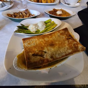 Half Shell Oyster House - Seafood Pot Pie with Asparagus, Sweet Potatoes and Cajun New Potatoes - Seafood Near Me - Biloxi, Mississippi