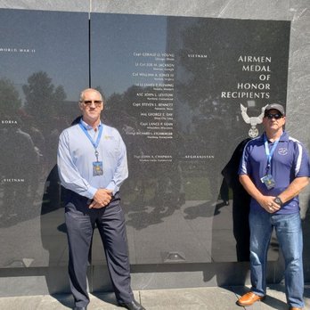Mark4Travel - My "boss, team mate, and brother from another mother," and I standing at the Airmens Medal of Honor Memorial honoring a teammate - Travel Services Near Me - Riverside, California Mark4Travel - My "boss, team mate, and brother from another mother," and I standing at the Airmens Medal of Honor Memorial honoring a teammate - Travel Services Near Me - Riverside, California