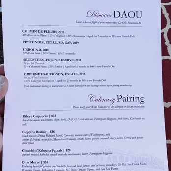 DAOU Vineyards - Menu 4/2021 - Wineries Near Me - Paso Robles, California DAOU Vineyards - Menu 4/2021 - Wineries Near Me - Paso Robles, California