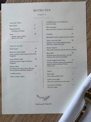 Menu photo 1 Bistro Ten Beaufort, SC Menu photo 1 Bistro Ten Beaufort, SC