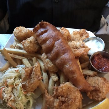 Liberty Hound - Fish platter with/ fried shrimp, scallops, slaw & of course beer battered fish. - Seafood Near Me - Buffalo, New York Liberty Hound - Fish platter with/ fried shrimp, scallops, slaw & of course beer battered fish. - Seafood Near Me - Buffalo, New York