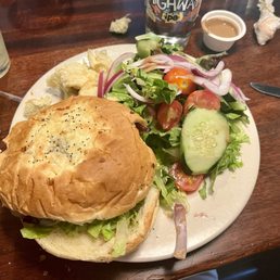 1776 Burger with $3 side salad.