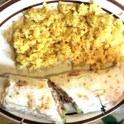 Wauchula Family Restaurant - Fried Chicken Wrap with Rice