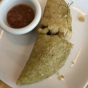 Ajiaco Colombian Bistro - Empanadas- 1/2 chili, 1/2 veggie - Colombian Near Me - Albuquerque, New Mexico Ajiaco Colombian Bistro - Empanadas- 1/2 chili, 1/2 veggie - Colombian Near Me - Albuquerque, New Mexico