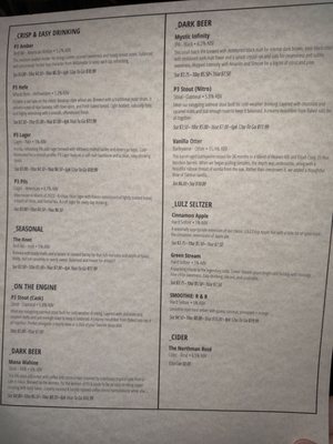 Menu photo 3 Phase Three Brewing Company Elmhurst, IL