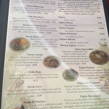 El Paraiso Restaurant - Menu - Mexican Near Me - Jefferson City, Tennessee