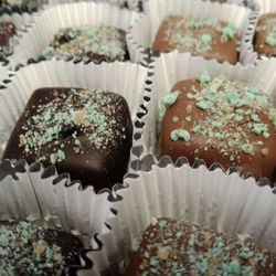 The Chocolate Spike - Mint Chocolate Chip Truffles are ready.