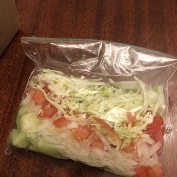 Kebab Cafe - What I received asking for the veggies "on the side" with the Chicken Dinner Plate - Mediterranean Near Me - Arcata, California