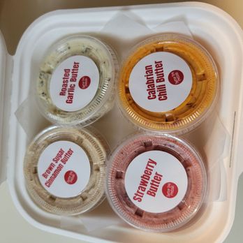 Butter Boy Pretzels - Trying all the butter choices available on the original Butter Boy Pretzel. - Bakeries Near Me