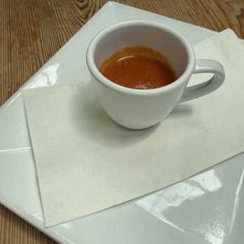 The Tomato Shack salad & pizza co, Manayunk - Tomato Bisque sample (vegan) - Pizza Near Me - Philadelphia, Pennsylvania