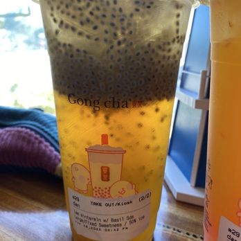 Gong Cha - Lemon Wintermelon with Basil Seed - Coffee & Tea Near Me - Cerritos, California