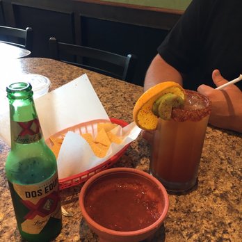 Mariscos El Plebe - Chips and Salsa, michelada. - Mexican Near Me - Paramount, California